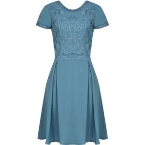 NWT REISS Carey Ribbon Appliqué Dress